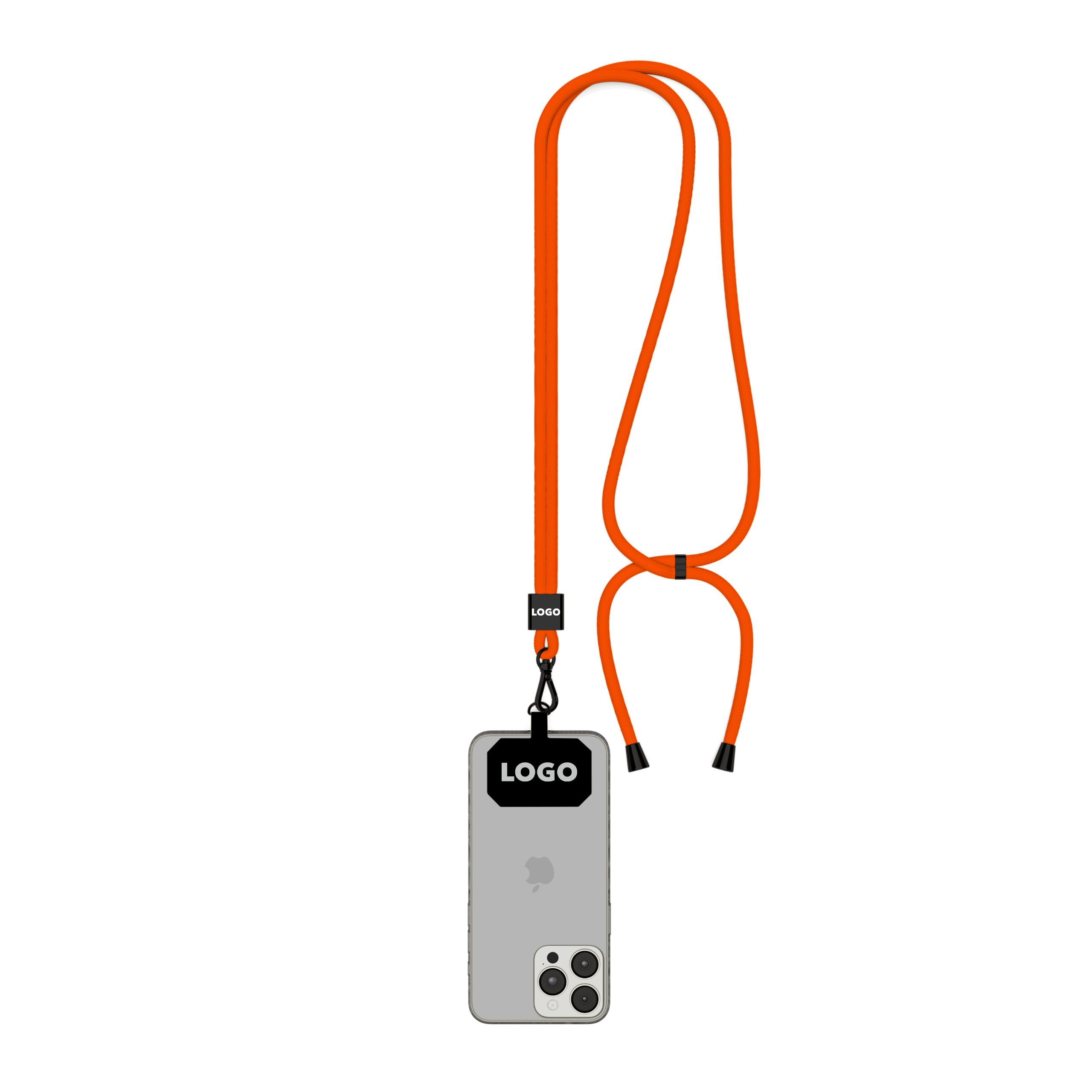ML1060-BLACK-1C1S-021c-V2.png Nastavljiv dvobarvni rPET trak čez telo z držalom za telefon - slika 1