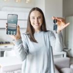 Pravokoten NFC obesek za ključe - slika 4